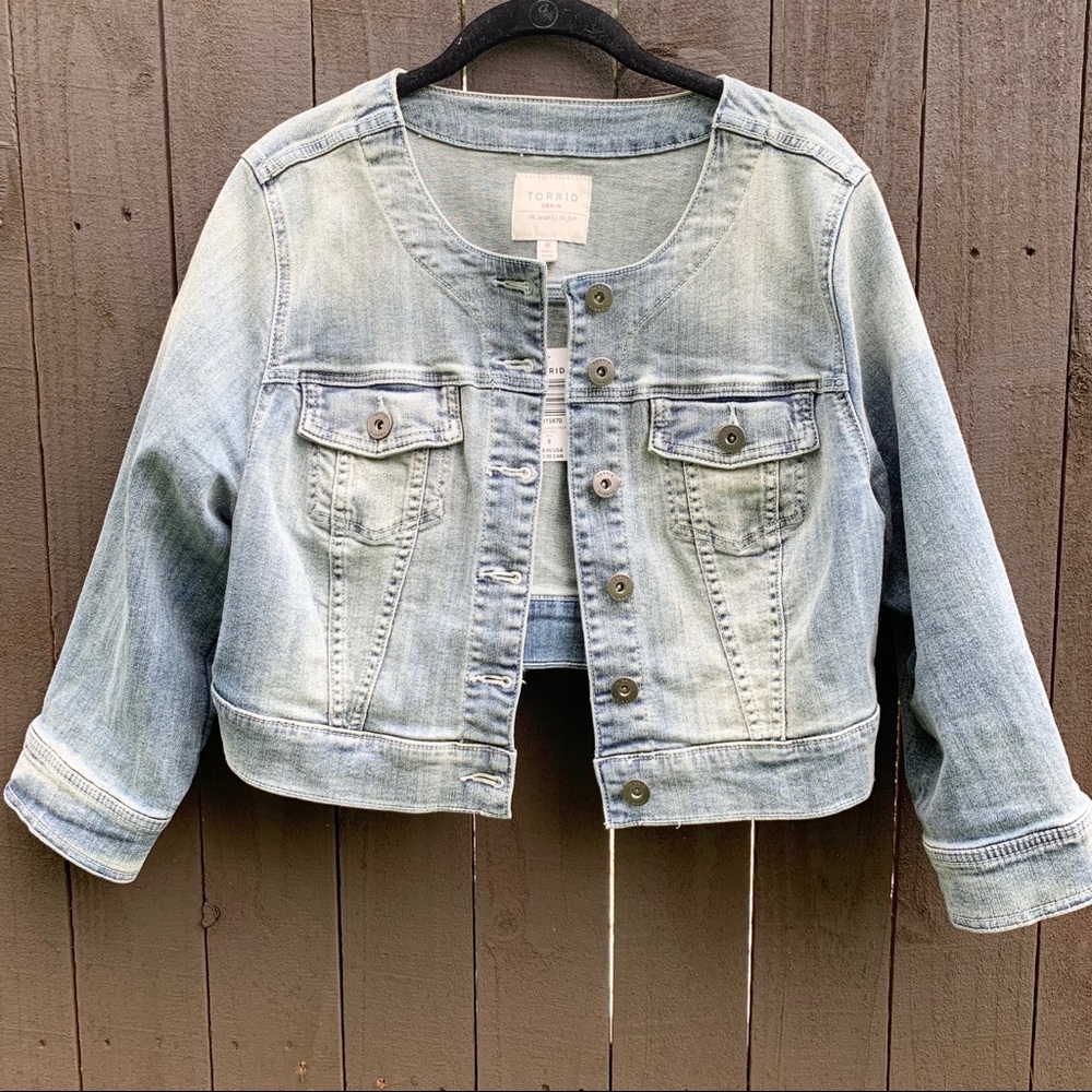 Torrid Crop Denim Jacket